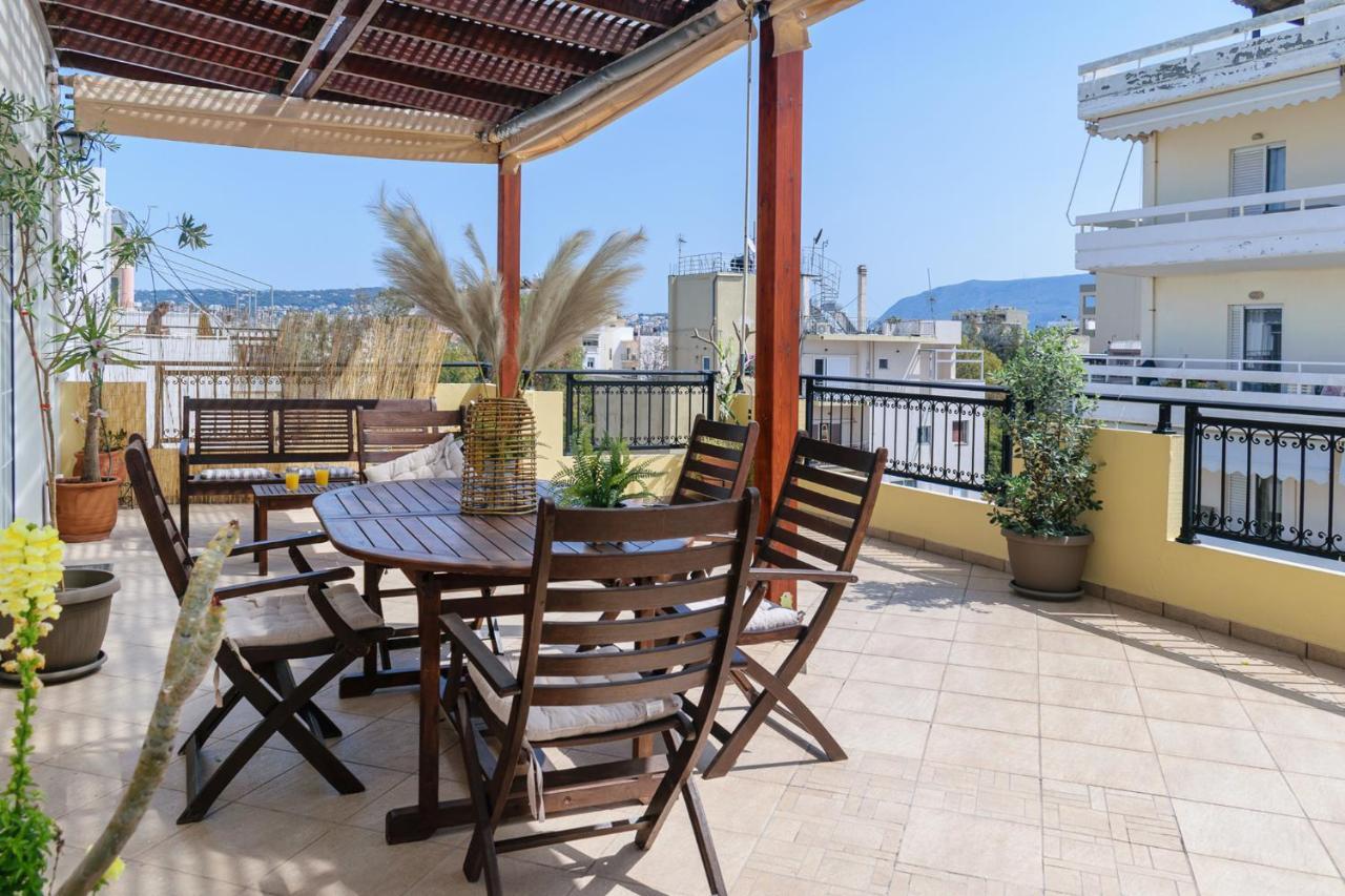 Central Penthouse In Quiet Neighborhood Near Sandy Beach Chania  Bagian luar foto