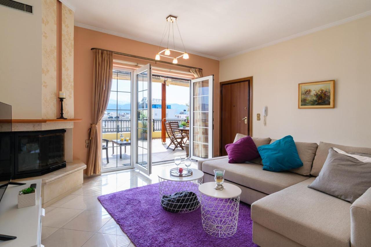 Central Penthouse In Quiet Neighborhood Near Sandy Beach Chania  Bagian luar foto